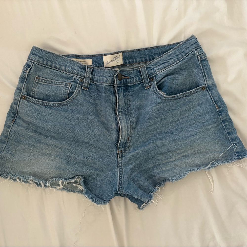 Universal Thread Denim Blue Frayed Shorts